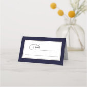 Mystical Navy Blue Golden Elements Platzkarte (Vorderseite)