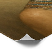 Mystical Nefertiti Queen Blue Gold Portrait Poster (Ecke)