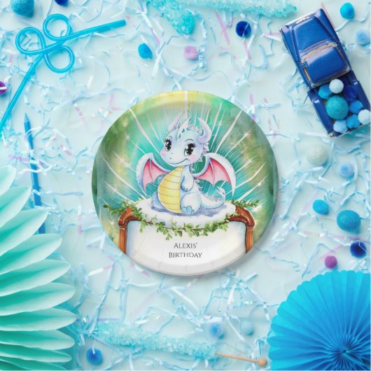 Mystical Niedlich Dragon Birthday Pappteller (Party)