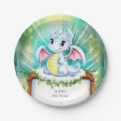 Mystical Niedlich Dragon Birthday Pappteller (Vorderseite)
