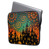 Mystical Night Castle Silhouette Laptopschutzhülle (Vorderseite Links)