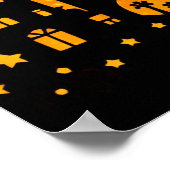 Mystical Night Castle Silhouette Poster (Ecke)