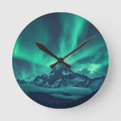 Mystical Night Sky Clock - Anpassbare arktische Si Runde Wanduhr (Vorderseite)