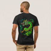 Mystical Oriental Dragon T-Shirt (Schwarz voll)