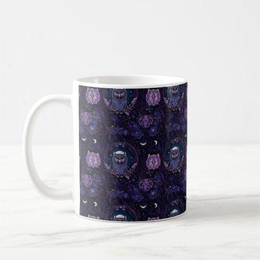 Mystical Owl Forest Coffee Mug Kaffeetasse (Links)