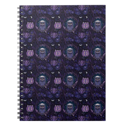 Mystical Owl Forest Notebook Cover Notizblock (Vorderseite)