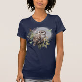 MYSTICAL OWL & Luna Moth T - Shirt, Forest Bird te T-Shirt (Vorderseite)