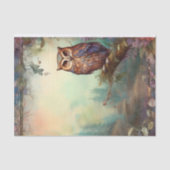 Mystical Owl Misty Italianate Gebäude Decoupage Seidenpapier (Vorderseite)