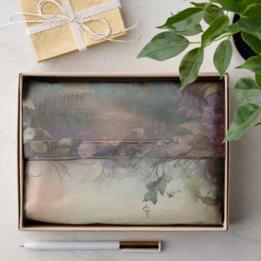 Mystical Owl Misty Italianate Gebäude Decoupage Seidenpapier (Geschenk)