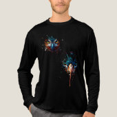  🦉 Mystical Owl Splatter Art - Dark Fantasy  Tri-Blend Shirt (Vorderseite)