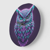 Mystical Owl Wall Clock - Elegantes 4D Fantasy Des Große Wanduhr (Winkel)