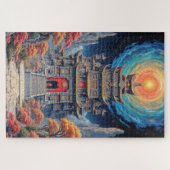 Mystical Pagoda Temple Under Celestial Sky Puzzle (Horizontal)