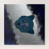 Mystical Panther mit Geode Puzzle (Horizontal)