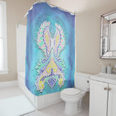 Mystical Pastel Butterfly | Ethereal Boho Fantasy Duschvorhang (Beispiel)