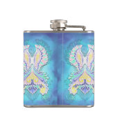 Mystical Pastel Butterfly | Ethereal Boho Fantasy Flachmann (Rückseite)