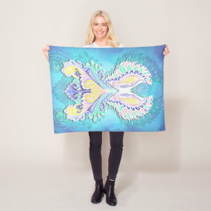 Mystical Pastel Butterfly Ethereal Boho Fantasy Fleecedecke