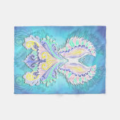 Mystical Pastel Butterfly | Ethereal Boho Fantasy Fleecedecke (Vorderseite (Horizontal))