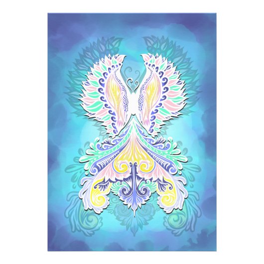Mystical Pastel Butterfly | Ethereal Boho Fantasy Fotodruck (Vorne)