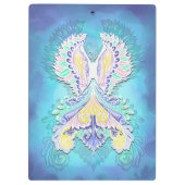 Mystical Pastel Butterfly | Ethereal Boho Fantasy Klemmbrett (Rückseite)