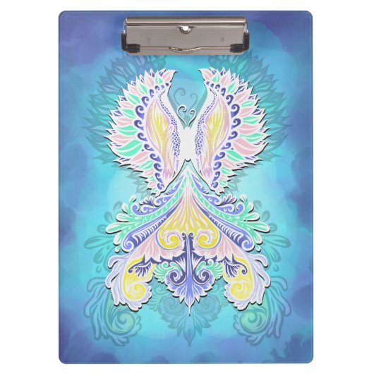 Mystical Pastel Butterfly | Ethereal Boho Fantasy Klemmbrett (Vorderseite)