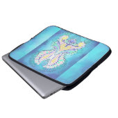 Mystical Pastel Butterfly | Ethereal Boho Fantasy Laptopschutzhülle (Vorne Knopf)