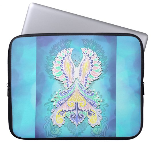 Mystical Pastel Butterfly | Ethereal Boho Fantasy Laptopschutzhülle (Vorderseite)