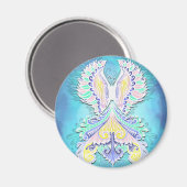 Mystical Pastel Butterfly | Ethereal Boho Fantasy Magnet (Vorderseite/Rückseite)