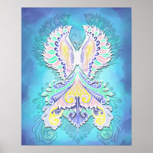 Mystical Pastel Butterfly Ethereal Boho Fantasy Poster