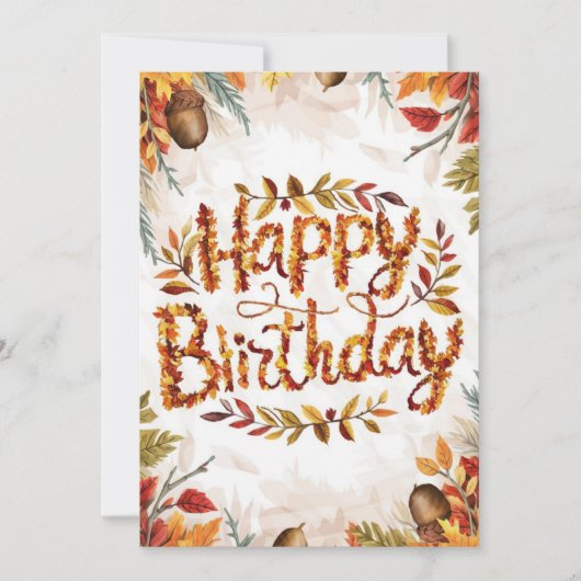 Mystical Pastel Pumpkin Herbst glücklich Geburtsta Karte (Vorderseite)