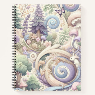 Mystical Pastel Woodland: Ein Cotcore Whirlpool Notizblock