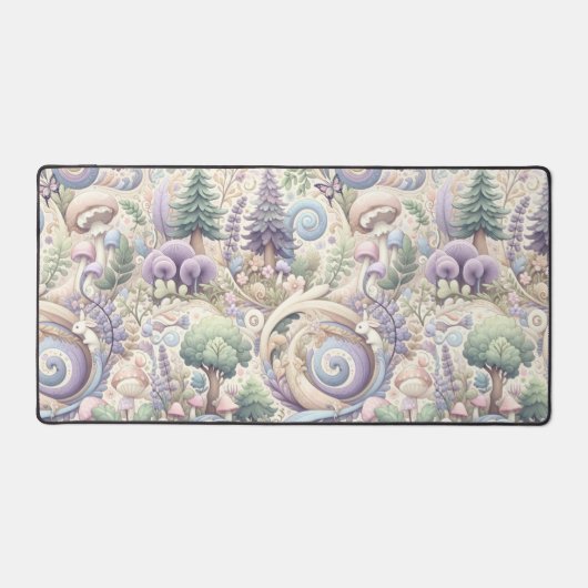 Mystical Pastel Woodland: Ein Cotcore Whirlpool Schreibtischunterlage (Vorderseite)