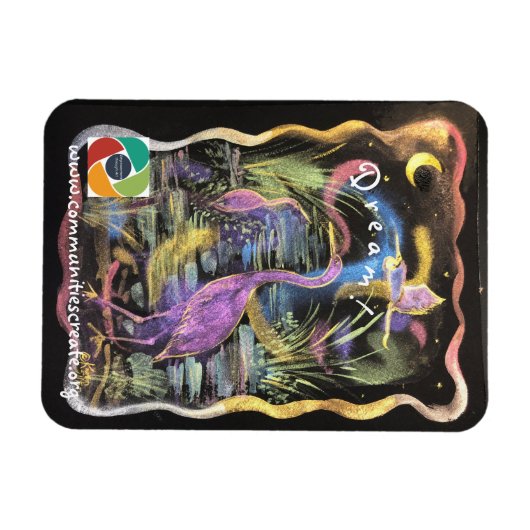 Mystical Pink Heron Magnet (Horizontal)