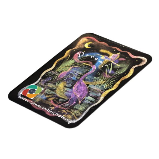 Mystical Pink Heron Magnet (Linke Seite)