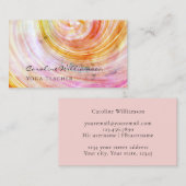 Mystical Pink Yoga Teacher Grunge Textur Visitenkarte (Vorne/Hinten)