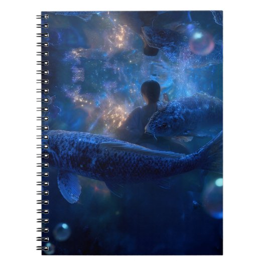 Mystical Pisces Underwater Notebook Notizblock (Vorderseite)
