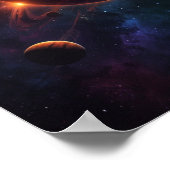 Mystical Planet in Space Poster (Ecke)