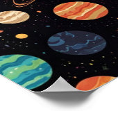 Mystical Planet in Space Poster (Ecke)