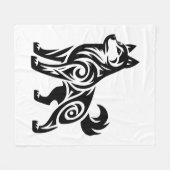 Mystical Powerful Tribal Husky Dog Fleecedecke (Vorderseite (Horizontal))