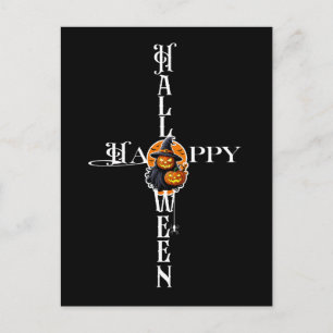 Mystical Pumpkin Hexe Postkarte