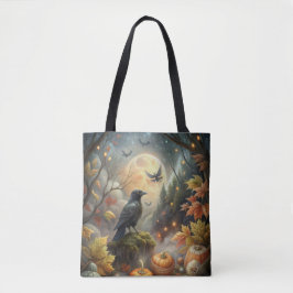 Mystical Pumpkin Raven - Fall Forest Magic Tasche