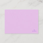 Mystical Purple Rose Wedding Begleitkarte (Rückseite)