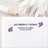 Mystical Purple Rose Wedding Return Address Labels (Insitu)