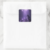 Mystical Purple Wolf Sticker with Moon and Glowing (Tasche)