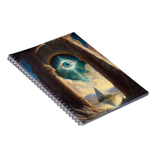 Mystical Pyramid Eye Art Notebook Notizblock (Rechte Seite)