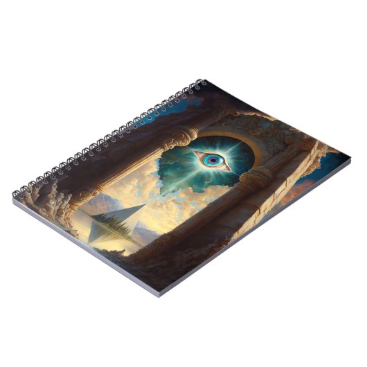 Mystical Pyramid Eye Art Notebook Notizblock (Linke Seite)