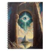 Mystical Pyramid Eye Art Notebook Notizblock (Vorderseite)
