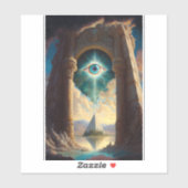 Mystical Pyramid Eye Art Sticker (Blatt)