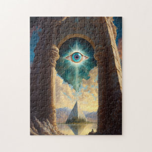 Mystical Pyramid Eye Jigsaw Puzzle