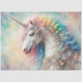 Mystical Rainbow Mane Unicorn Craft Decoupage  Seidenpapier (Vorderseite)