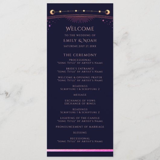 Mystical Rainbow Navy Blue Sun Moon Stars Space Programm (Vorderseite)